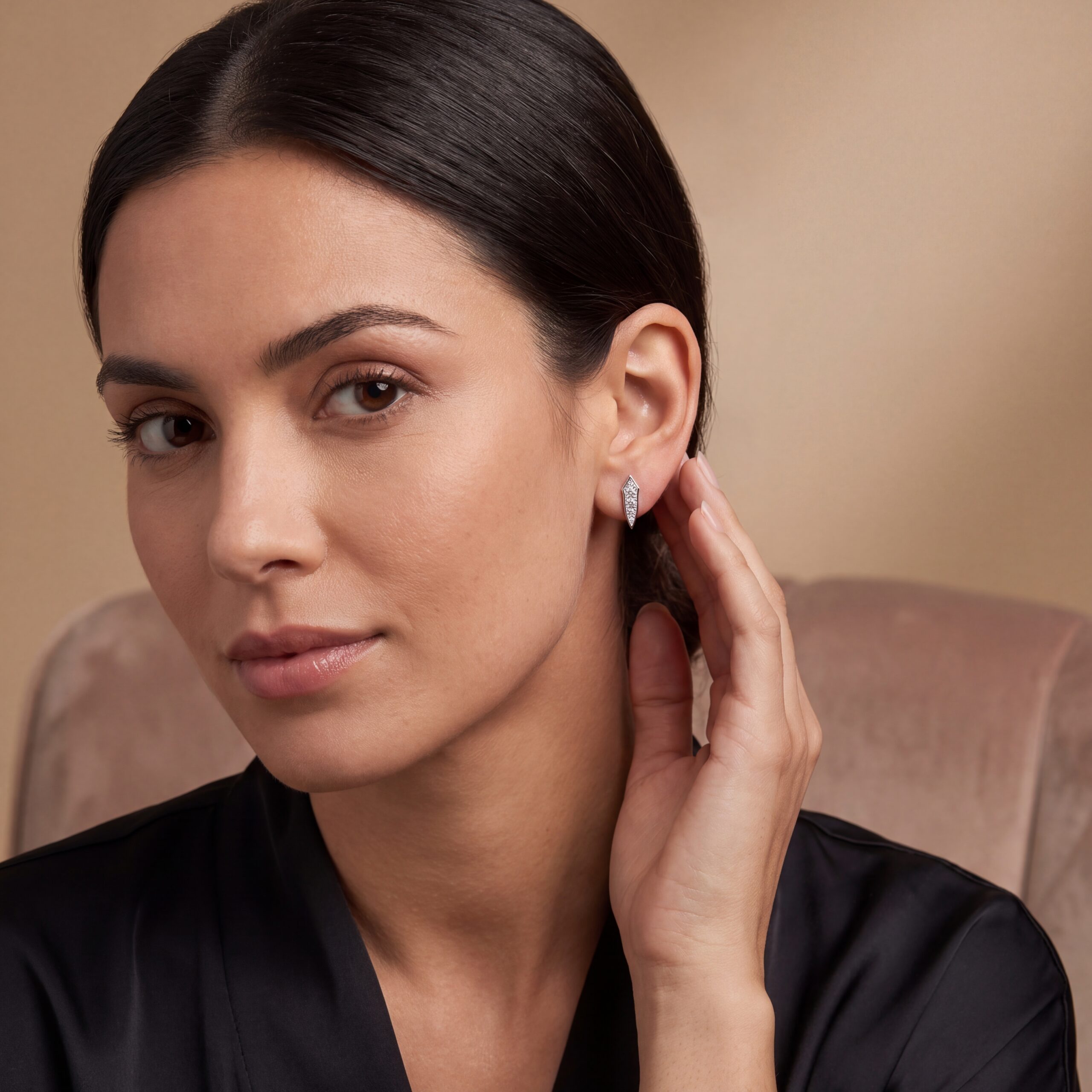 Boucles d'oreilles tendance, Bellonor marque de joaillerie de luxe.